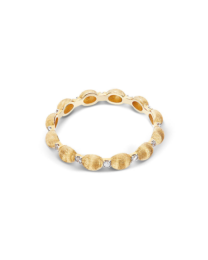 Ring with gold and diamond boules