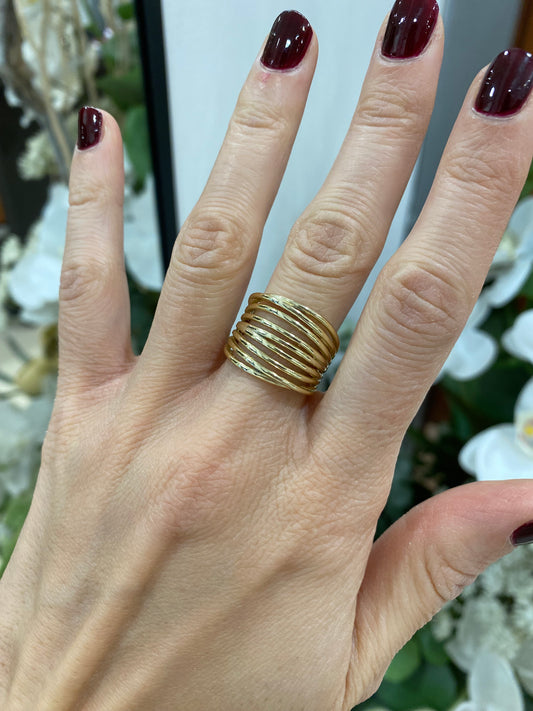 Anello multifilo oro