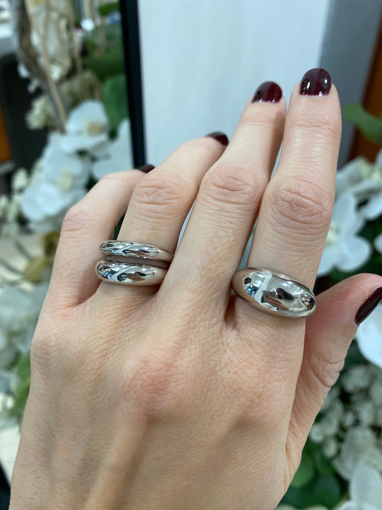 Anello doppio argento