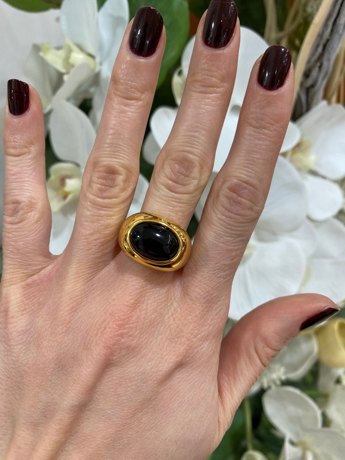 Anello Cabochon Black