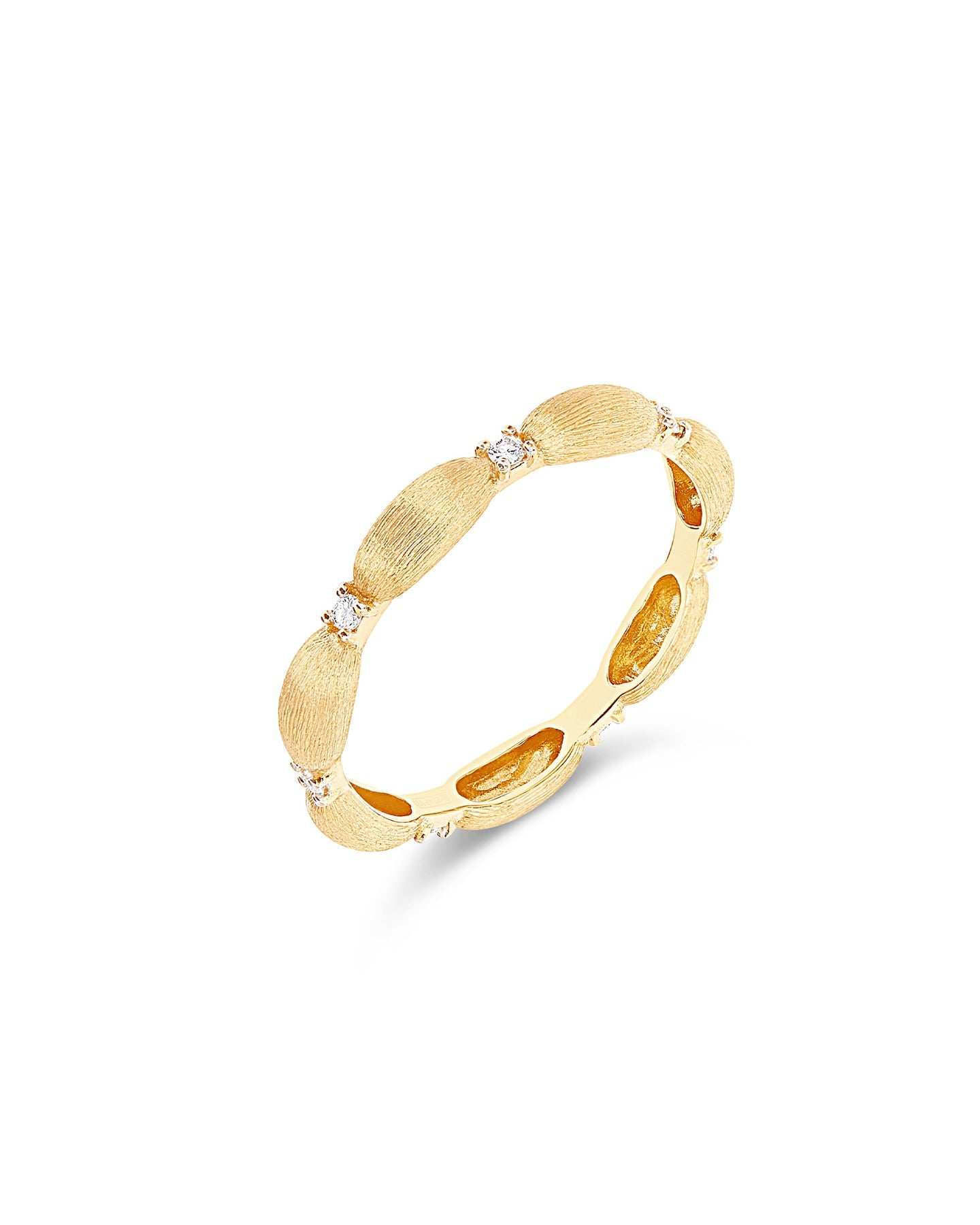 Ring with gold boules and diamond details