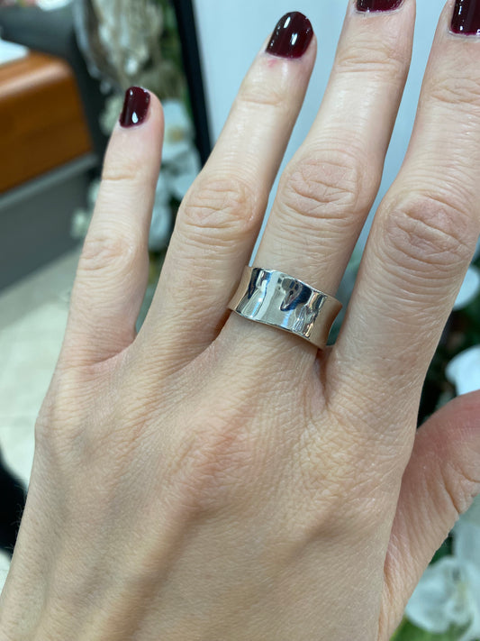 Anello fascia argento