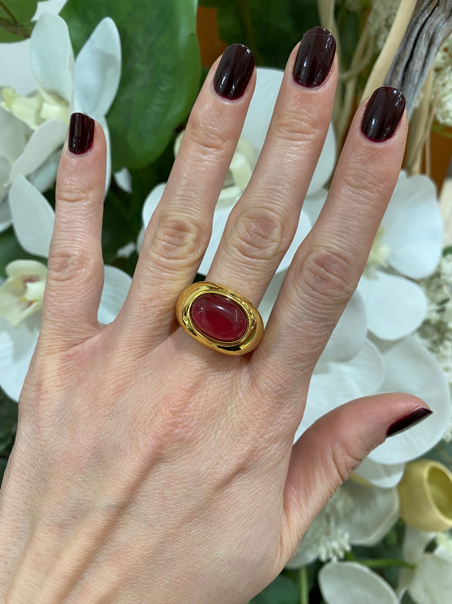 Anello Cabochon Fragola