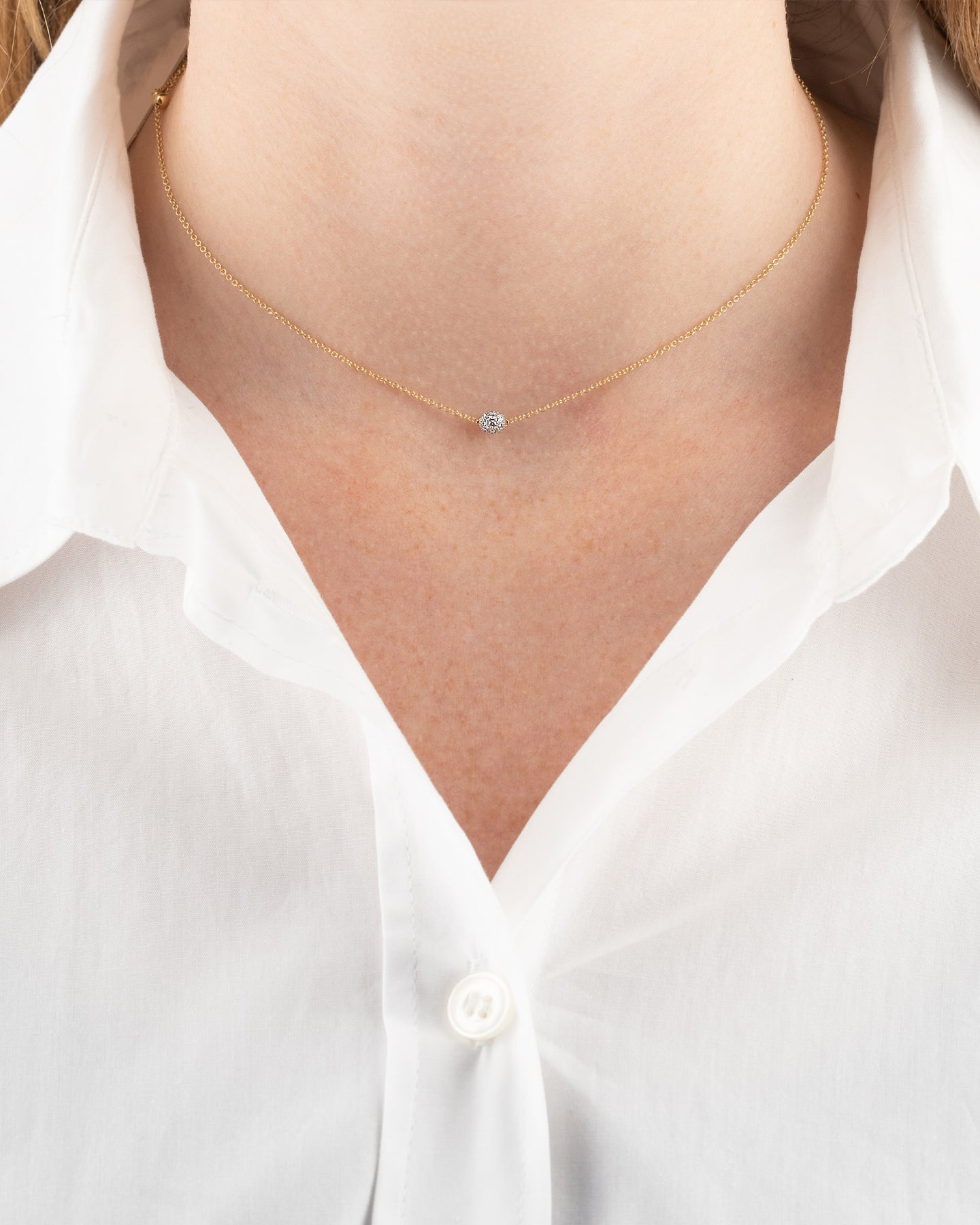 Punto Luce necklace in gold and diamonds
