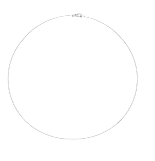 Collana LUNA Rigida in Argento Rodiato