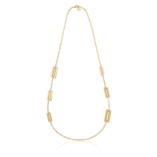Collana lunga dorata Dinamica