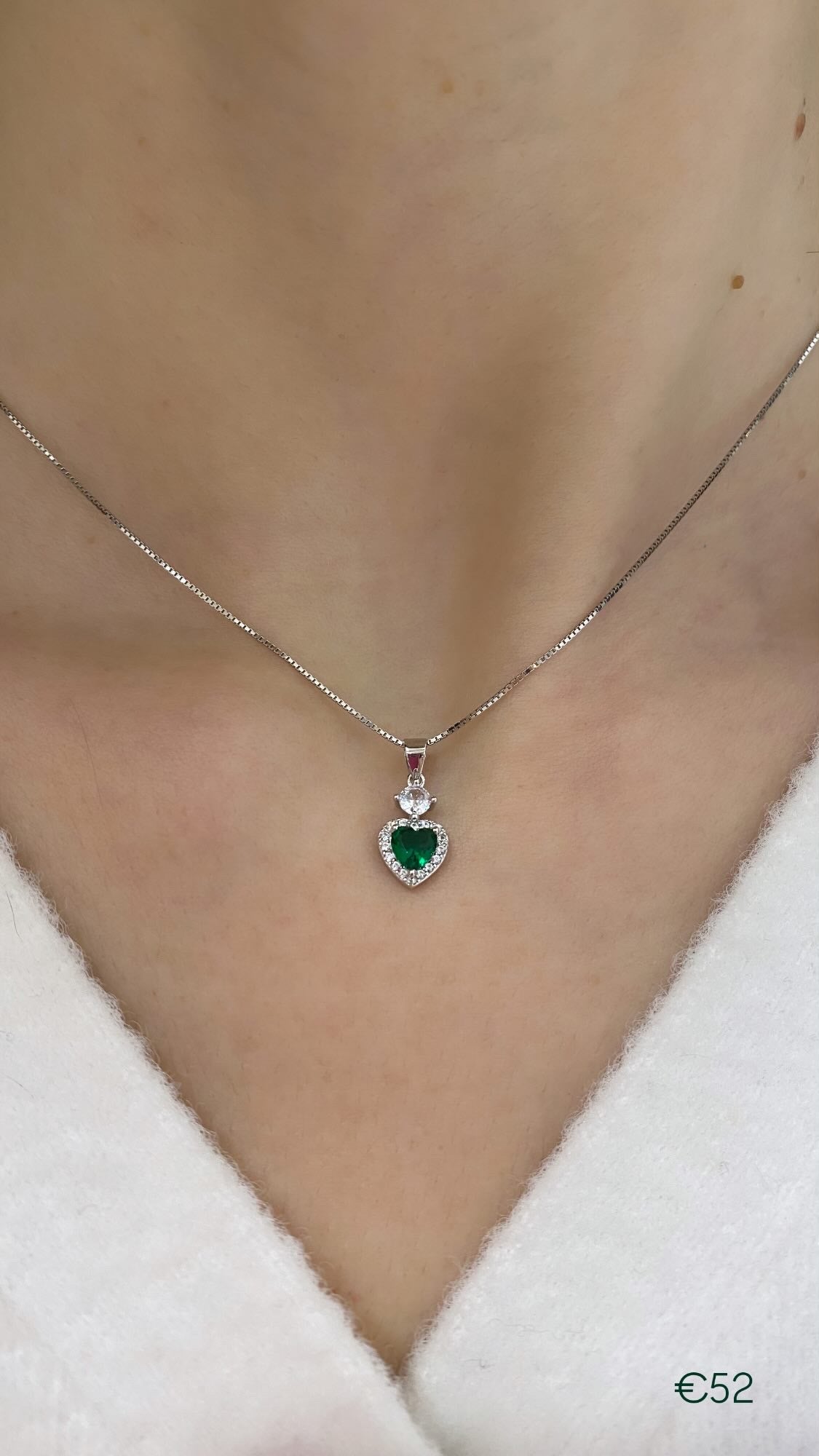 Collana Cuoricino Verde