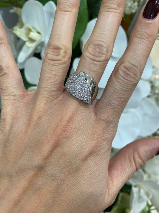 Anello fascia in argento