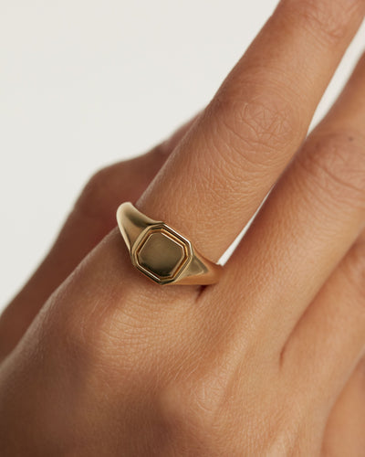 Octet ring stamped
