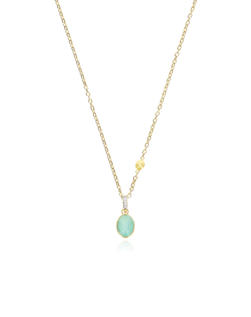 Charm Lattementa "Boules" in oro inciso, diamanti, cristallo di rocca e giadeite (piccolo)