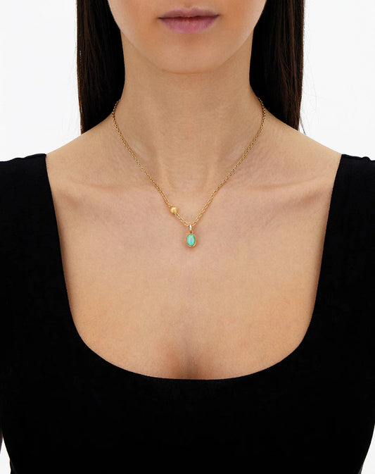 Charm Lattementa "Boules" in oro inciso, diamanti, cristallo di rocca e giadeite (piccolo)