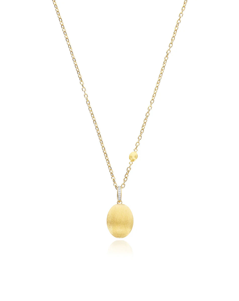 NANIS Charm "Boules" in oro inciso e diamanti (medio)