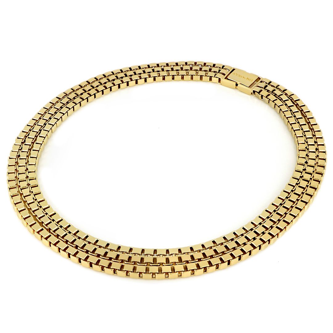 Venetian necklace in gilded bronze