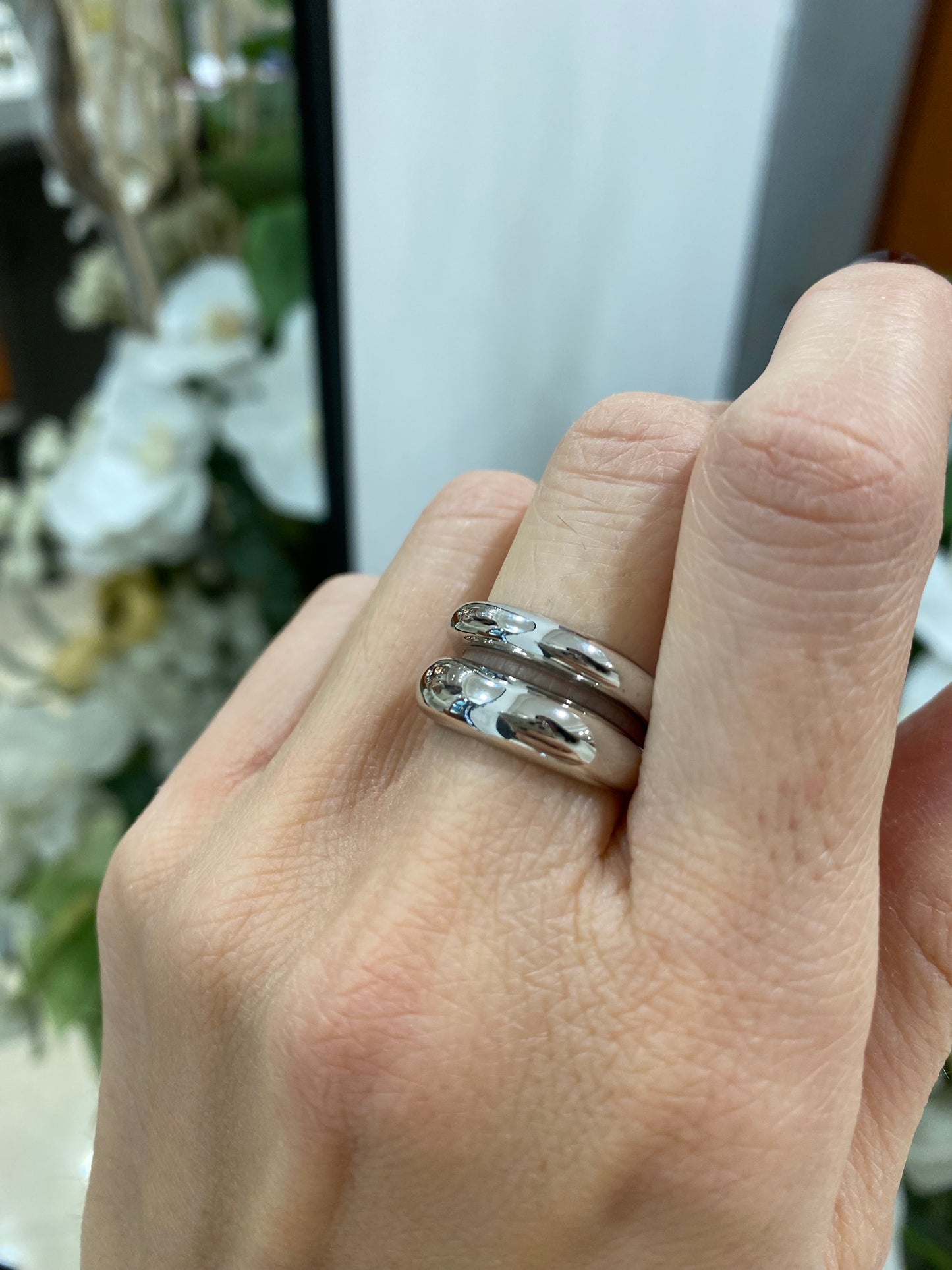 Anello doppio argento