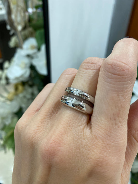 Anello doppio argento