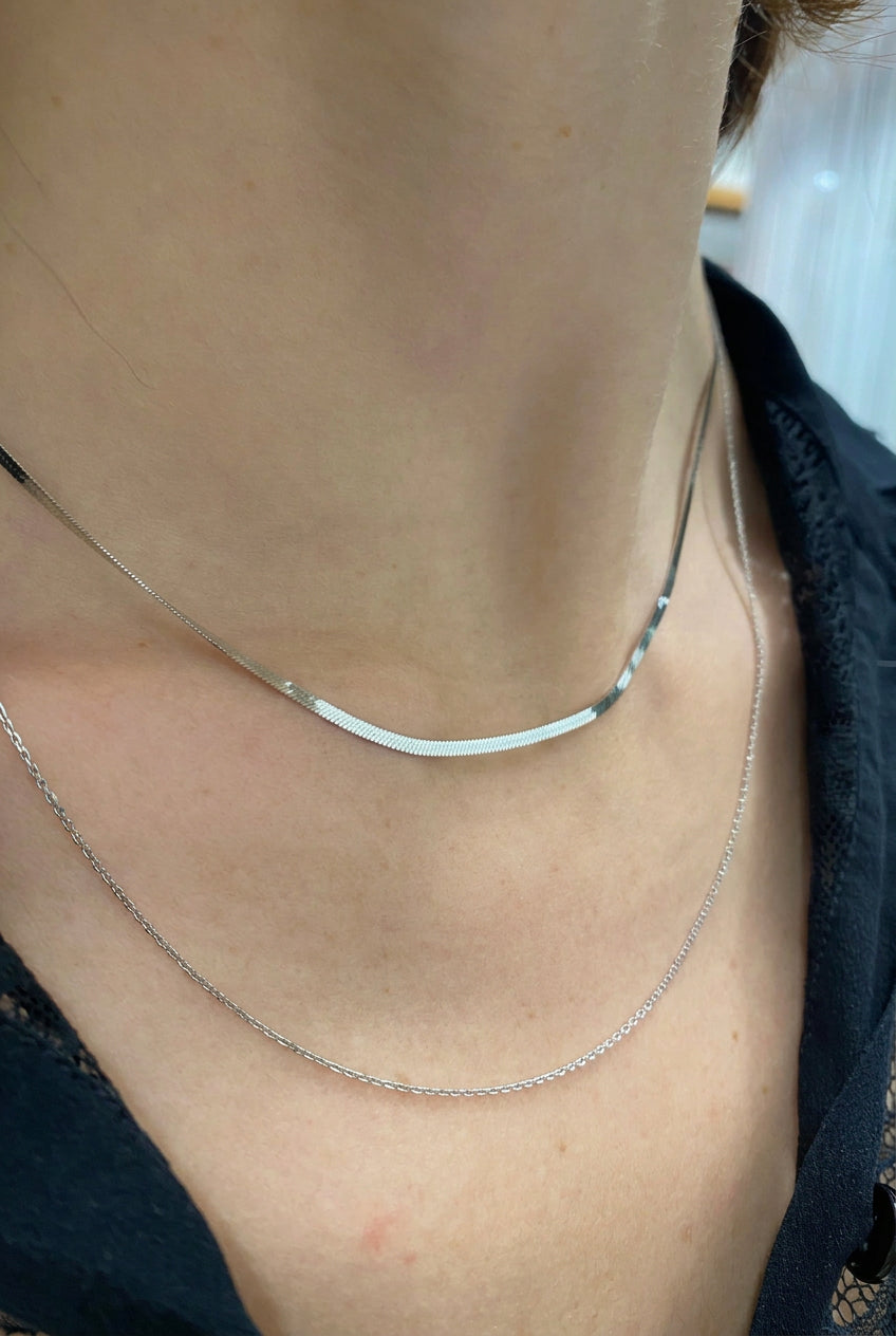 Collana ARIA a Doppio Giro in Argento