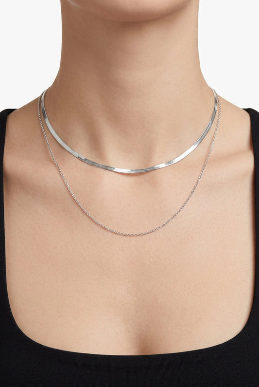 Collana ARIA a Doppio Giro in Argento