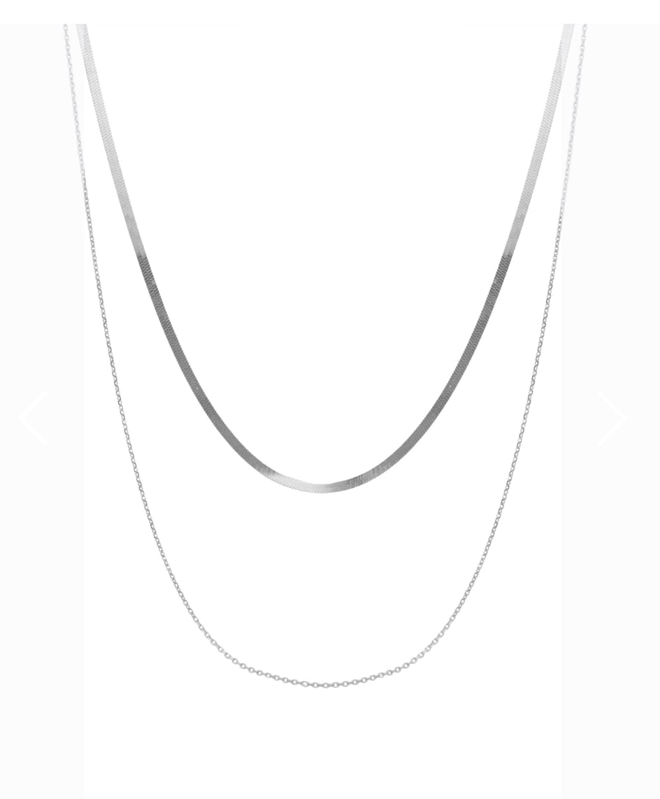 Collana ARIA a Doppio Giro in Argento