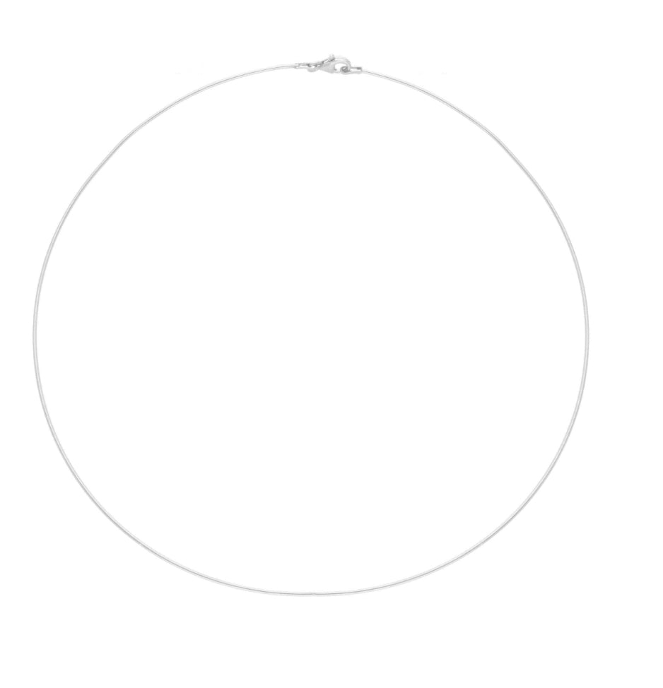 Collana LUNA Rigida in Argento Rodiato