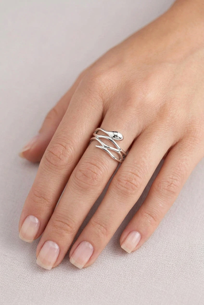Anello SIBIL in Argento a Serpente