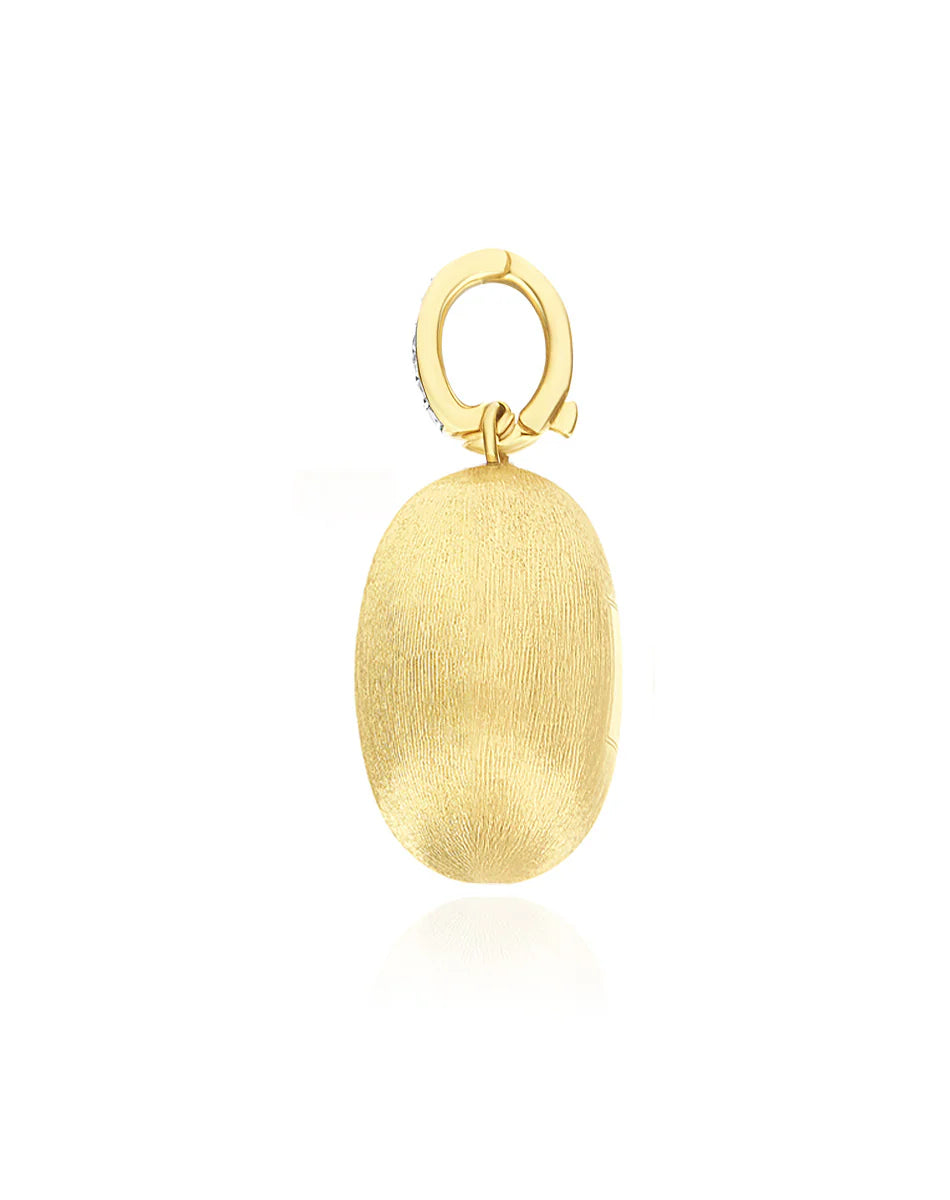 NANIS Charm "Boules" in oro inciso e diamanti (grande)