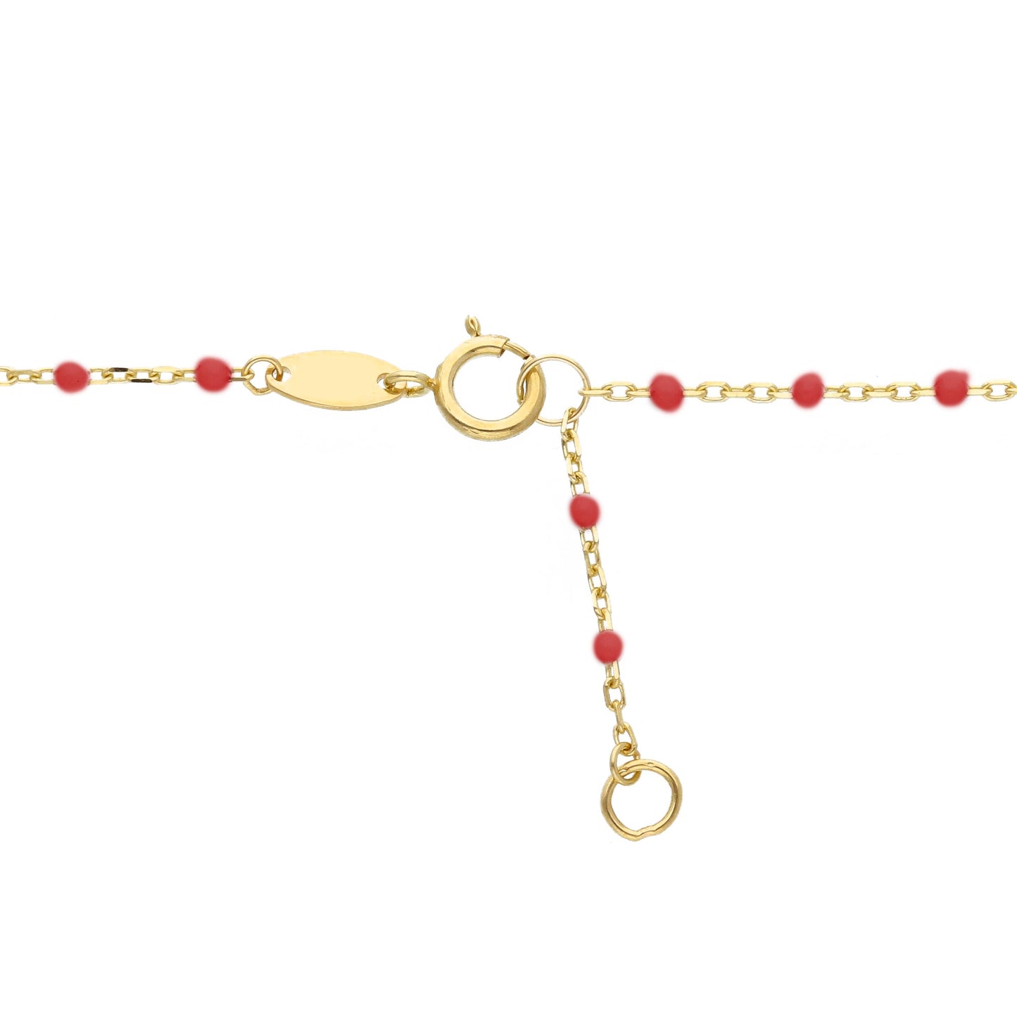 Collana oro minimal rossa