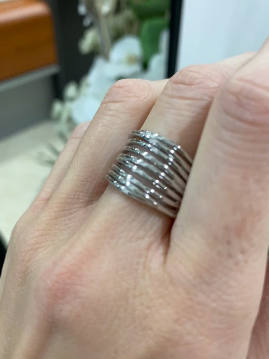 Anello multifilo argento