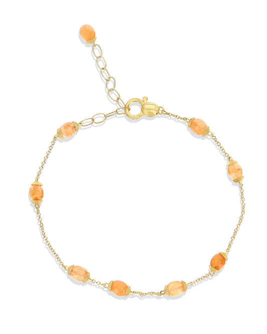 Petra "AMULETS" bracelet in gold and orange aventurine