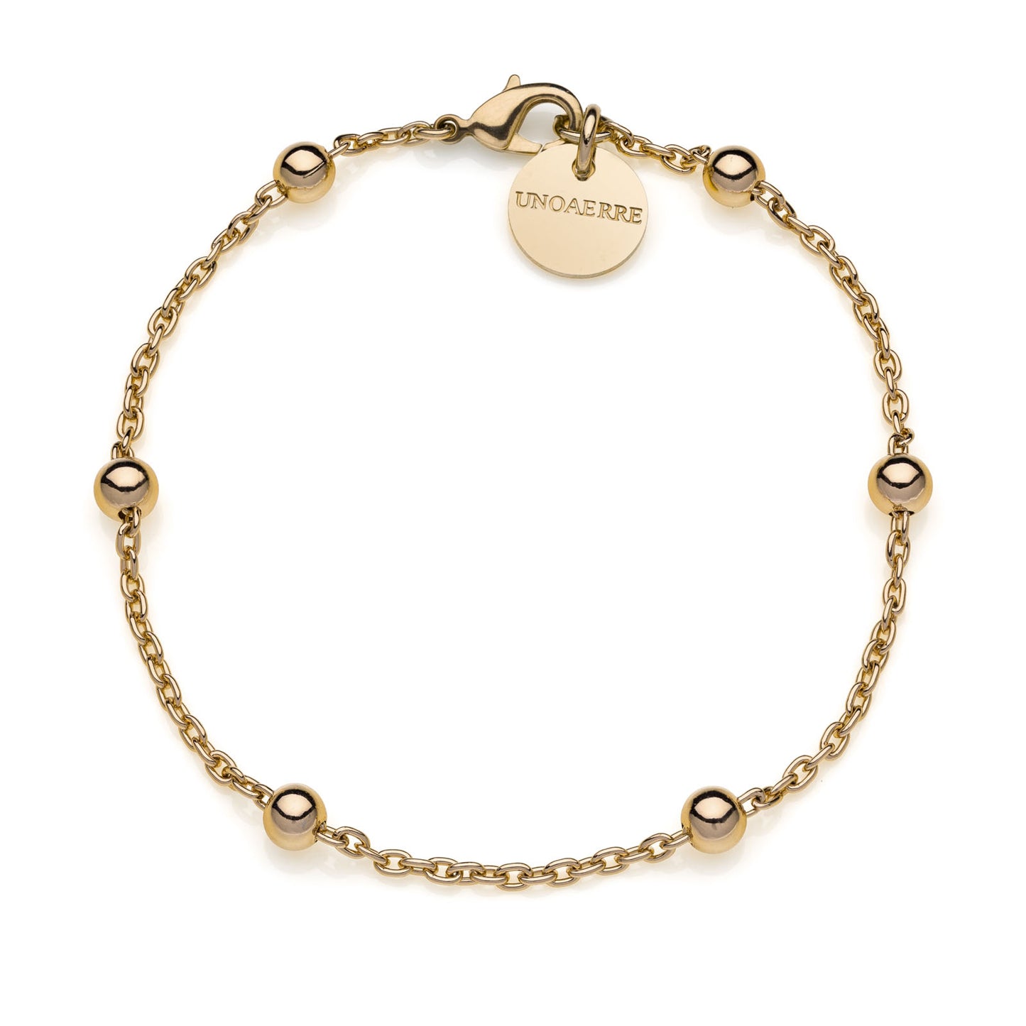 Bracciale Sfere piccole in bronzo dorato